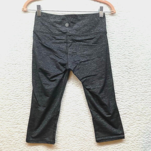 Athleta Chaturanga Leggings Womens XS Gray Odyssey Crop Gym Workout Running Yoga - Picture 2 of 11